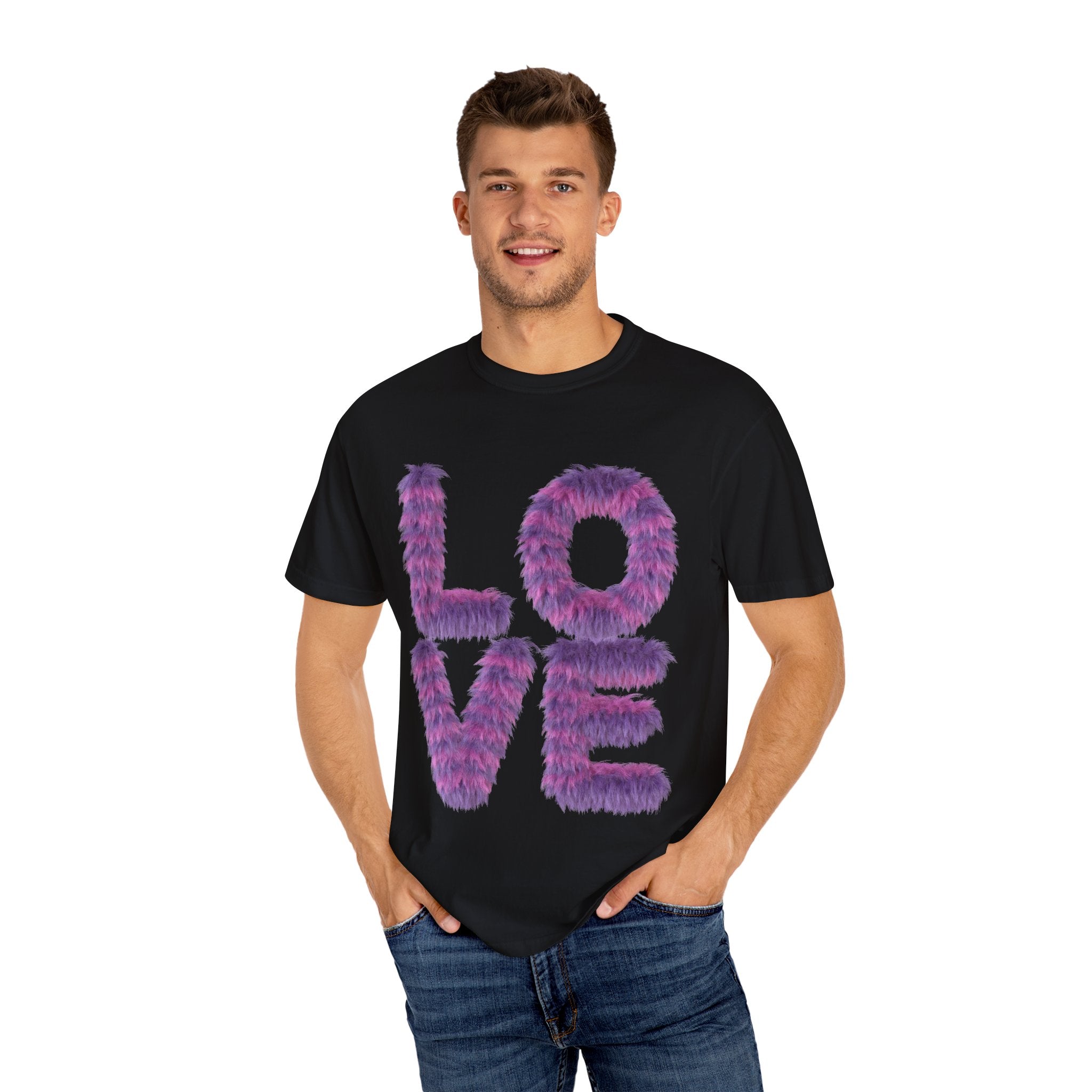 Fuzzy Love Tee - Soft Graphic Unisex T-shirt for Casual Style