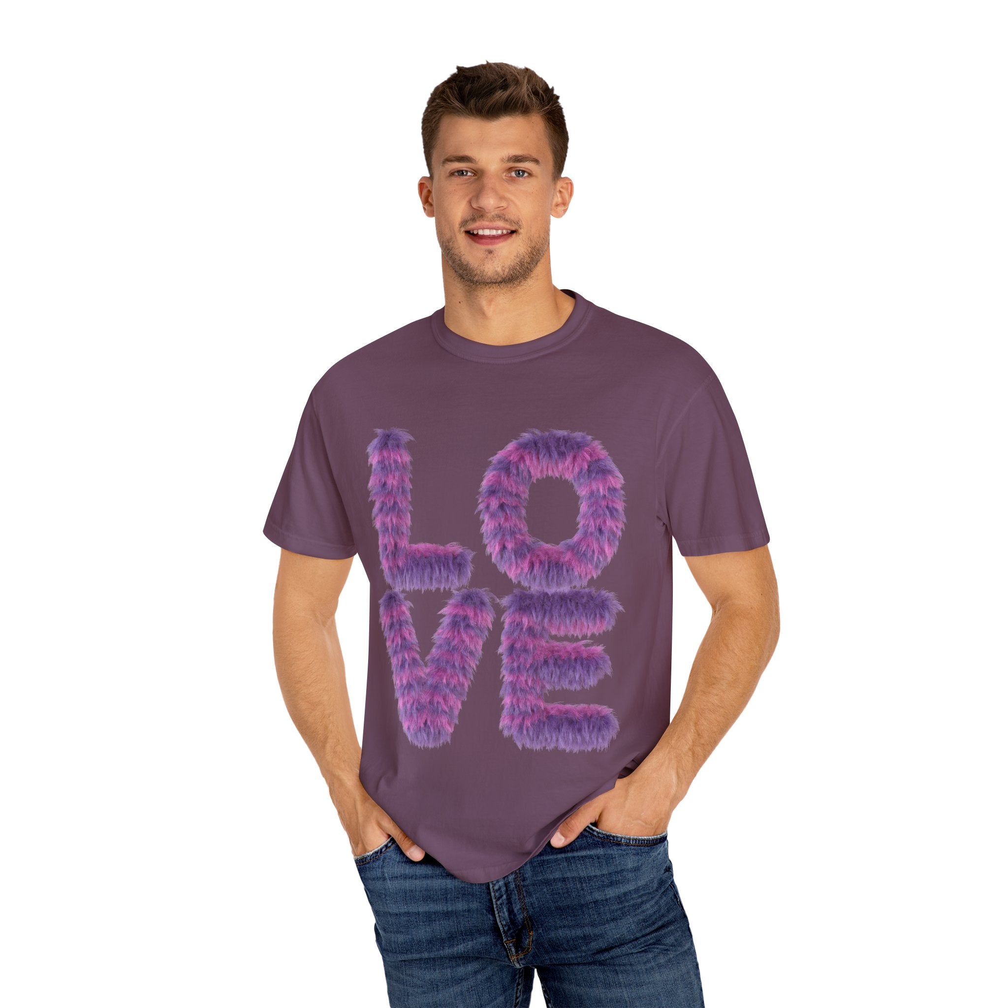 Fuzzy Love Tee - Soft Graphic Unisex T-shirt for Casual Style