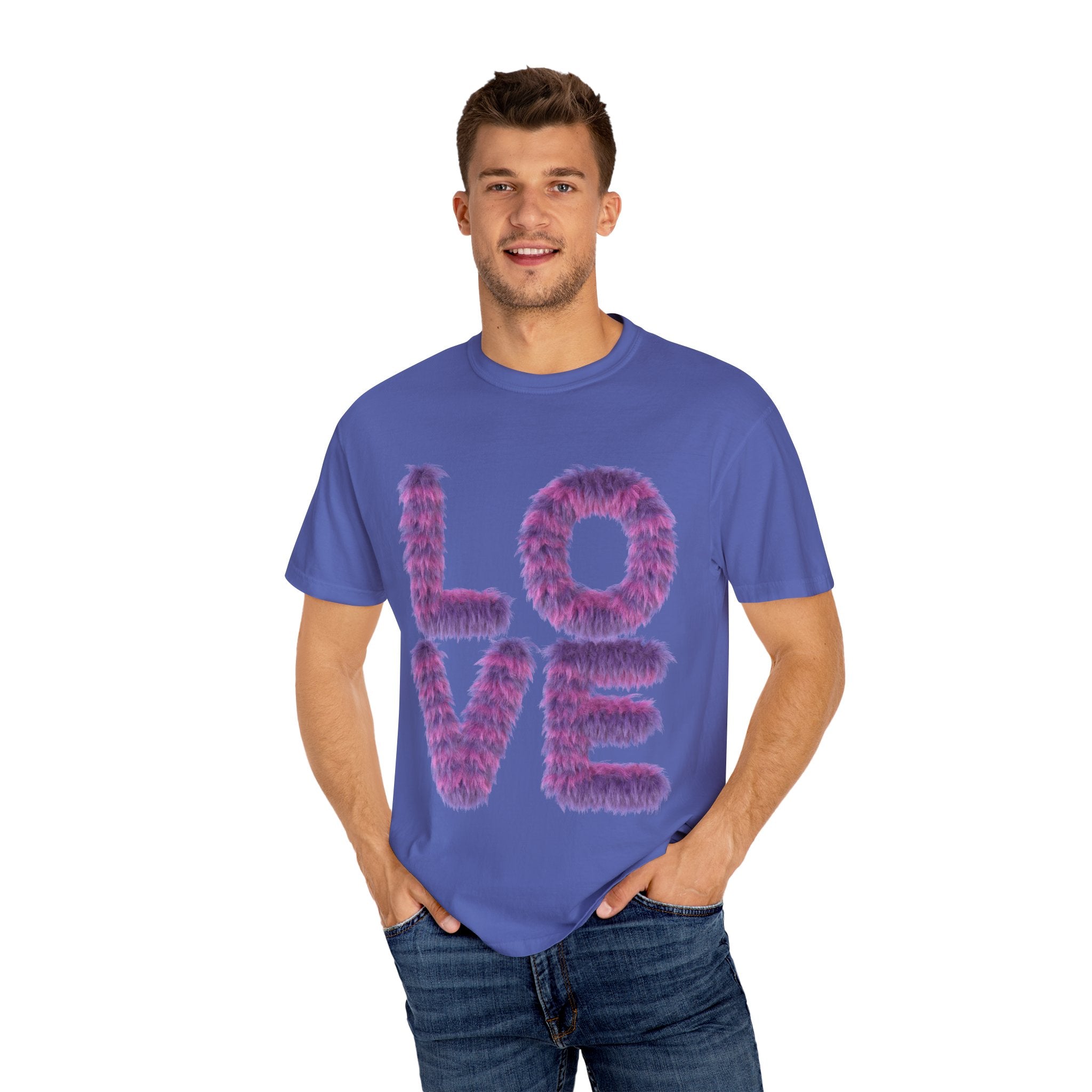 Fuzzy Love Tee - Soft Graphic Unisex T-shirt for Casual Style