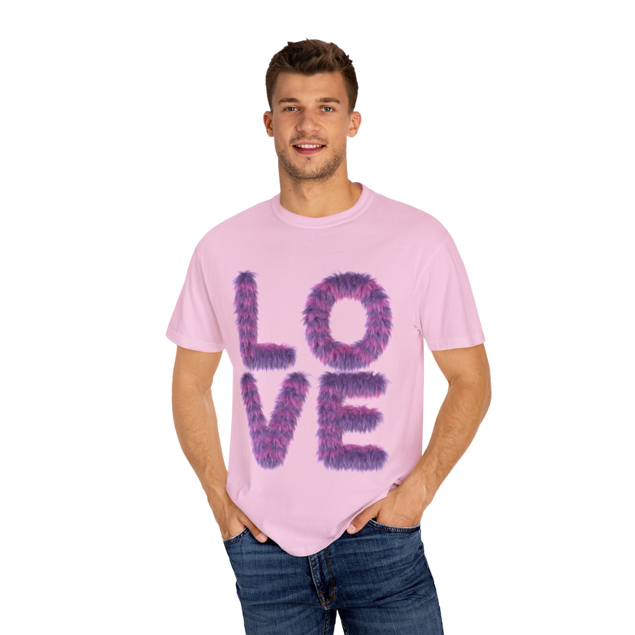 Fuzzy Love Tee - Soft Graphic Unisex T-shirt for Casual Style