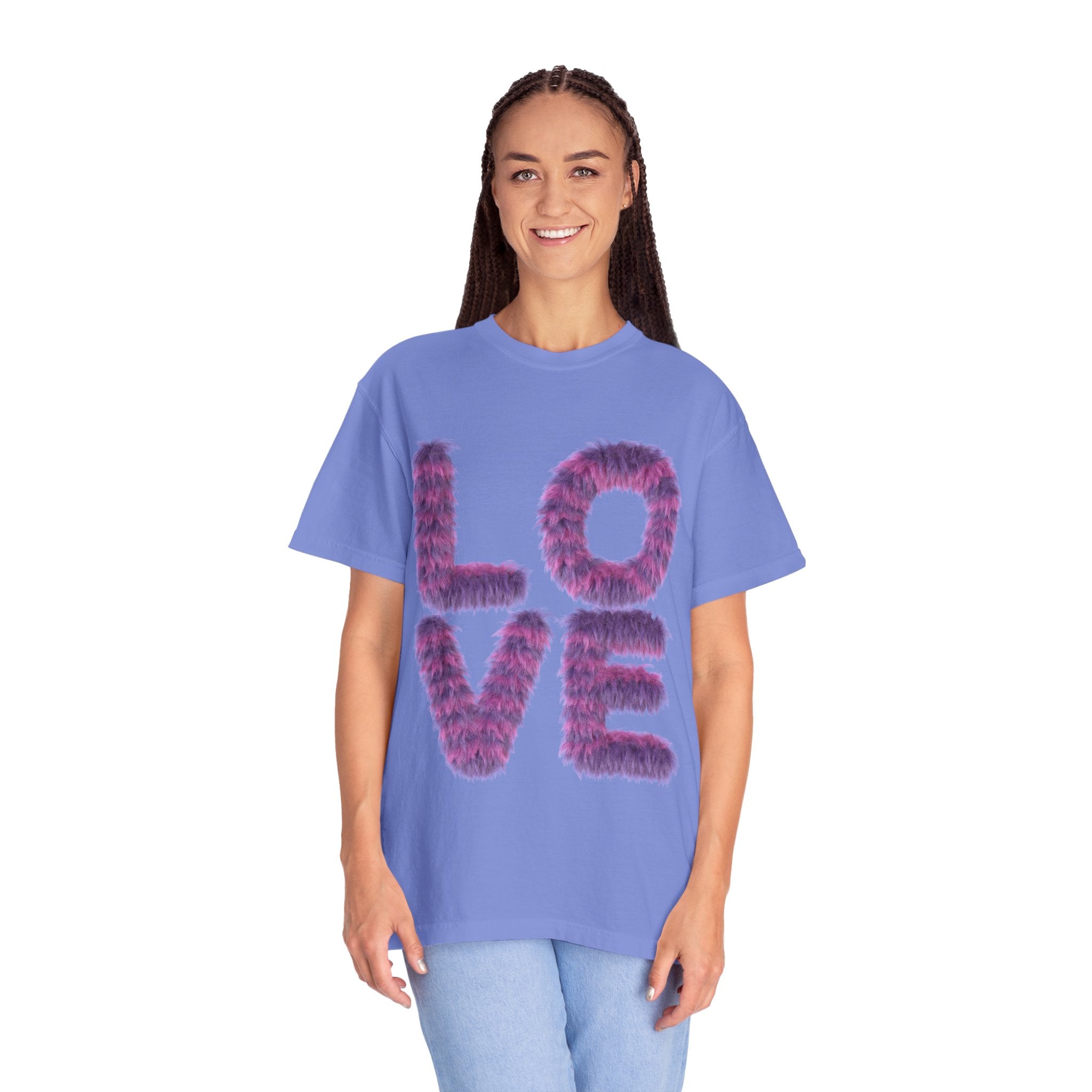 Fuzzy Love Tee - Soft Graphic Unisex T-shirt for Casual Style