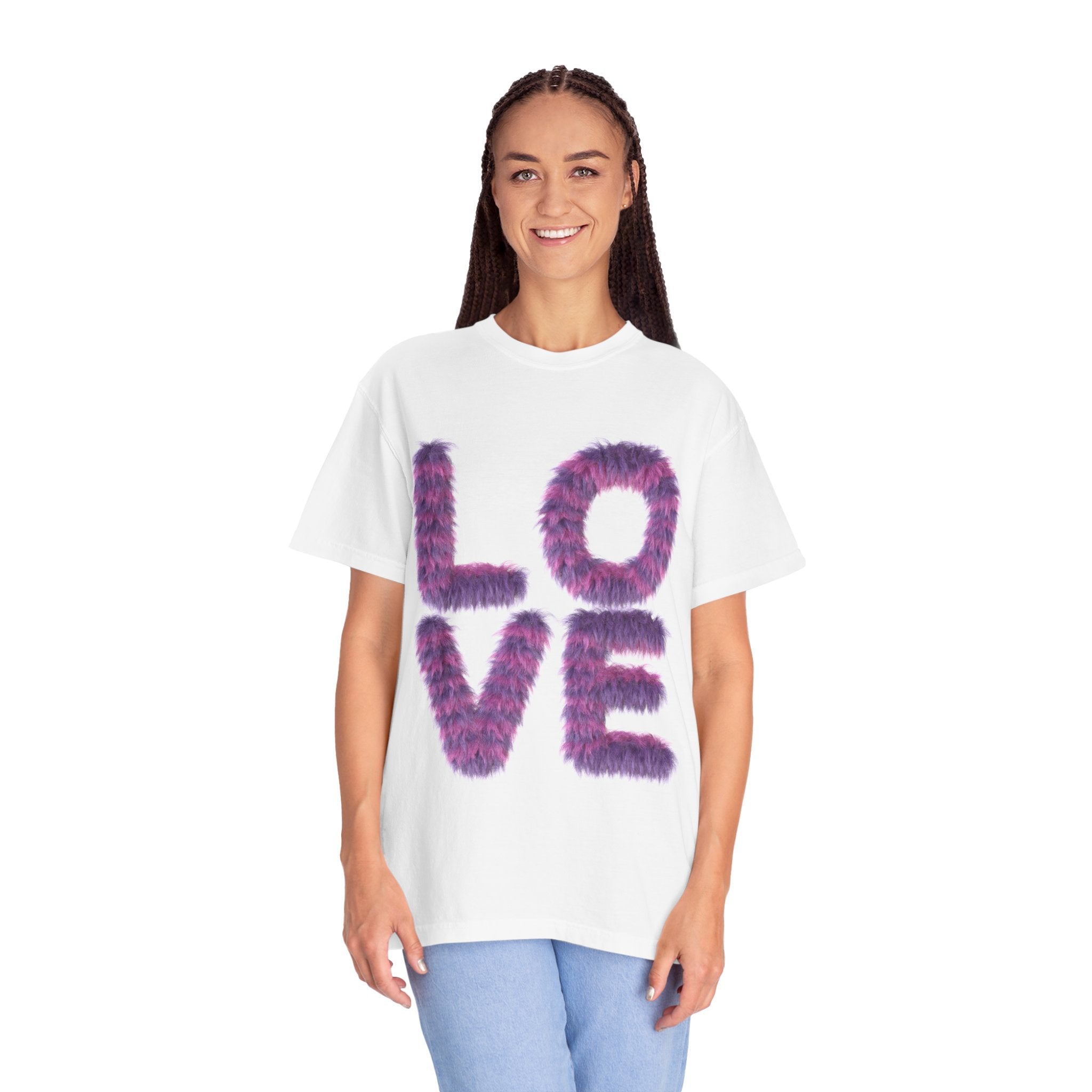 Fuzzy Love Tee - Soft Graphic Unisex T-shirt for Casual Style