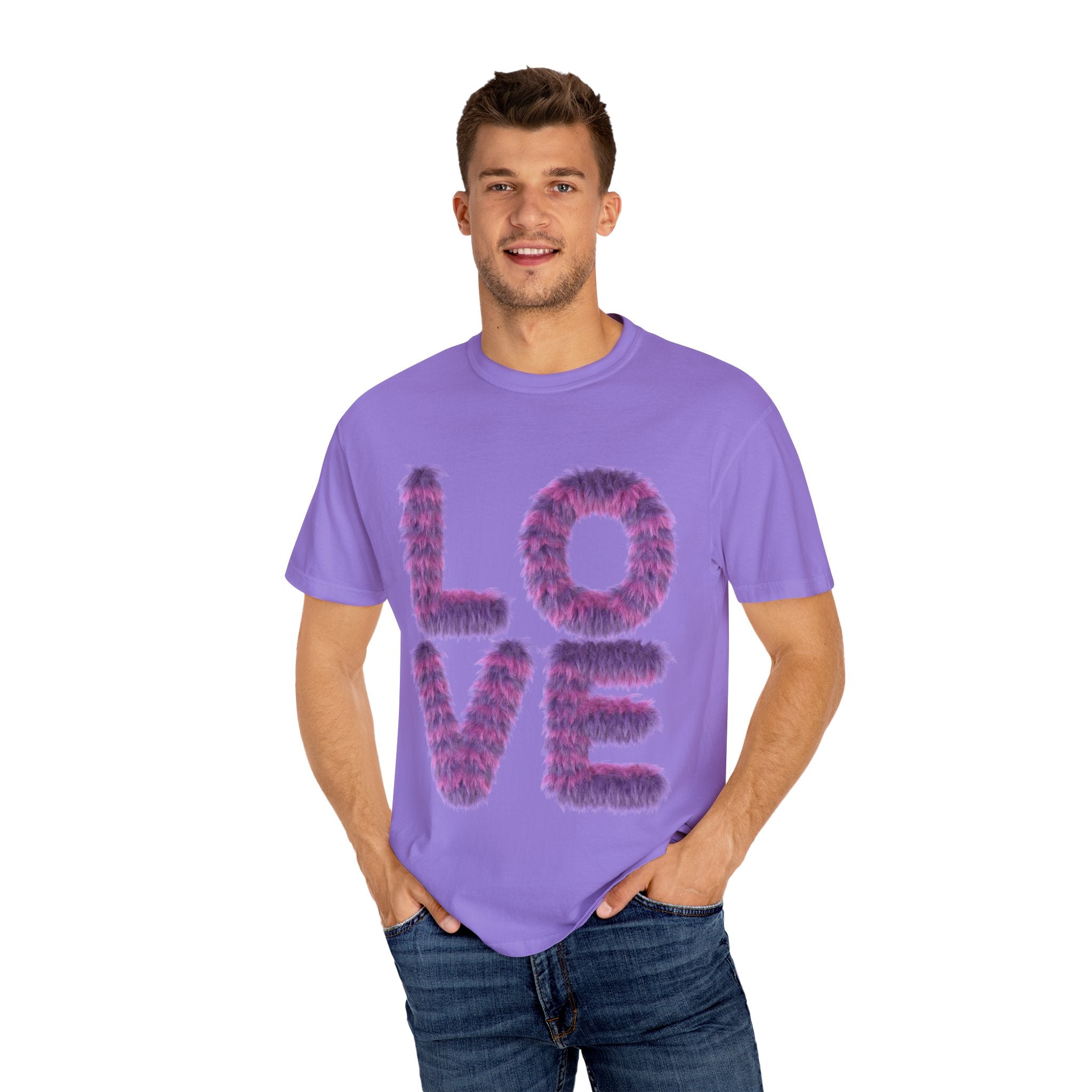 Fuzzy Love Tee - Soft Graphic Unisex T-shirt for Casual Style