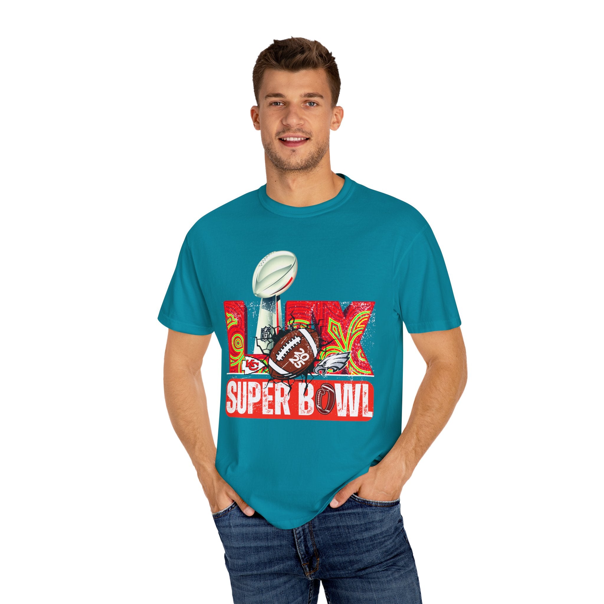 Dyed Super Bowl T-Shirt - Celebrate Football with Style!