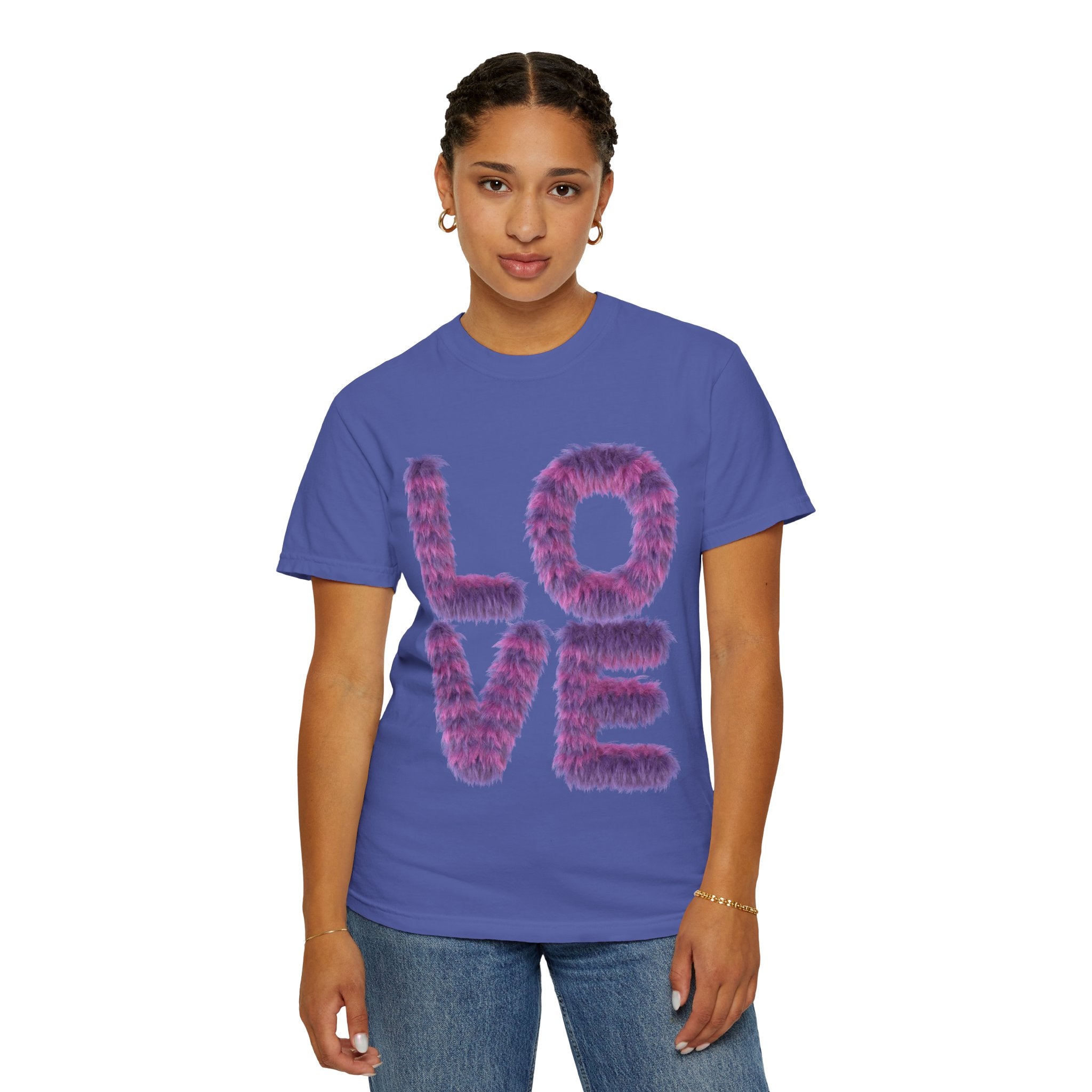 Fuzzy Love Tee - Soft Graphic Unisex T-shirt for Casual Style