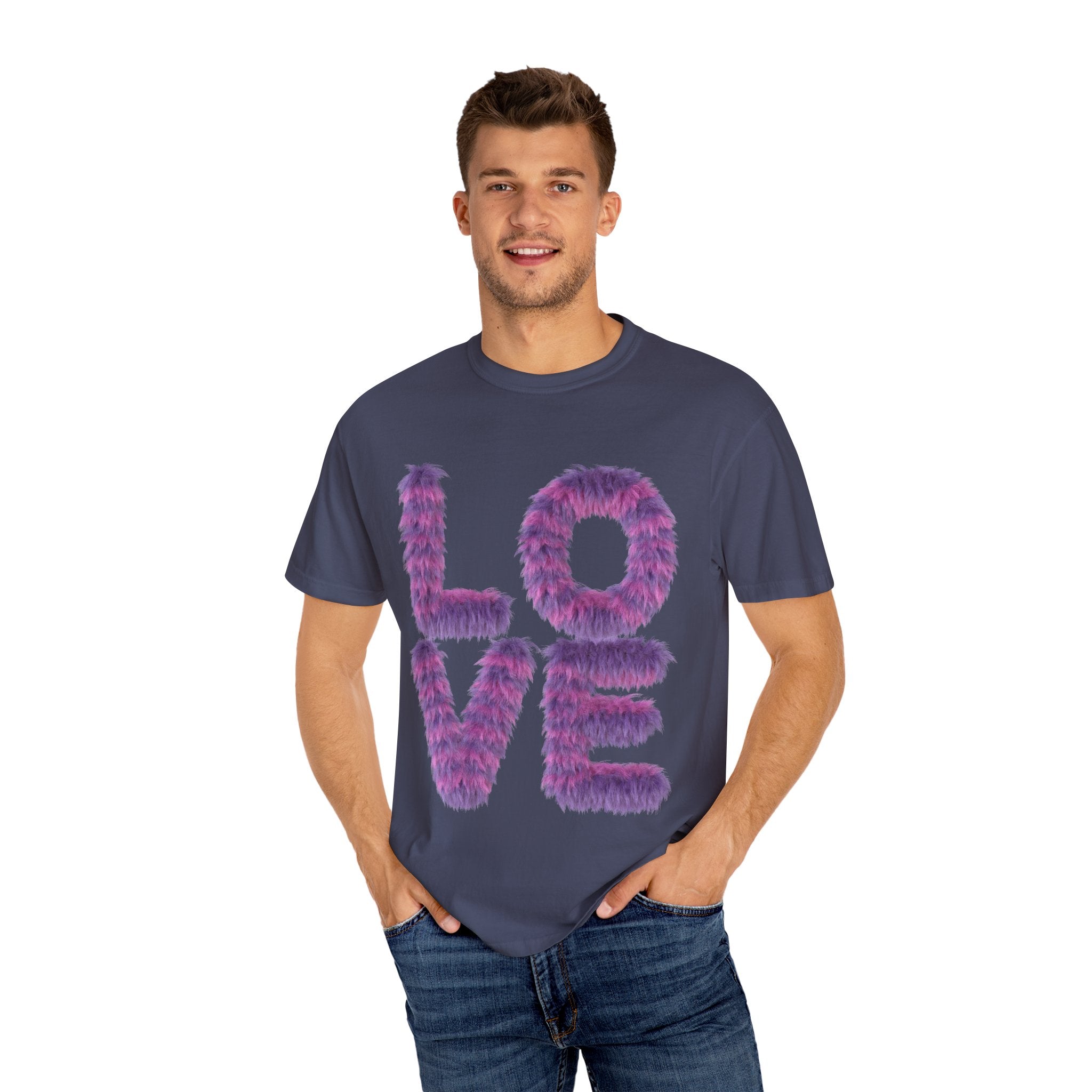 Fuzzy Love Tee - Soft Graphic Unisex T-shirt for Casual Style