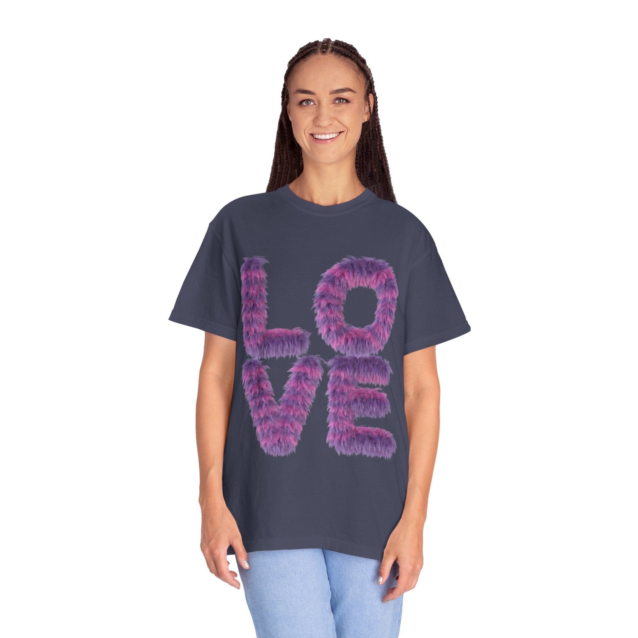 Fuzzy Love Tee - Soft Graphic Unisex T-shirt for Casual Style