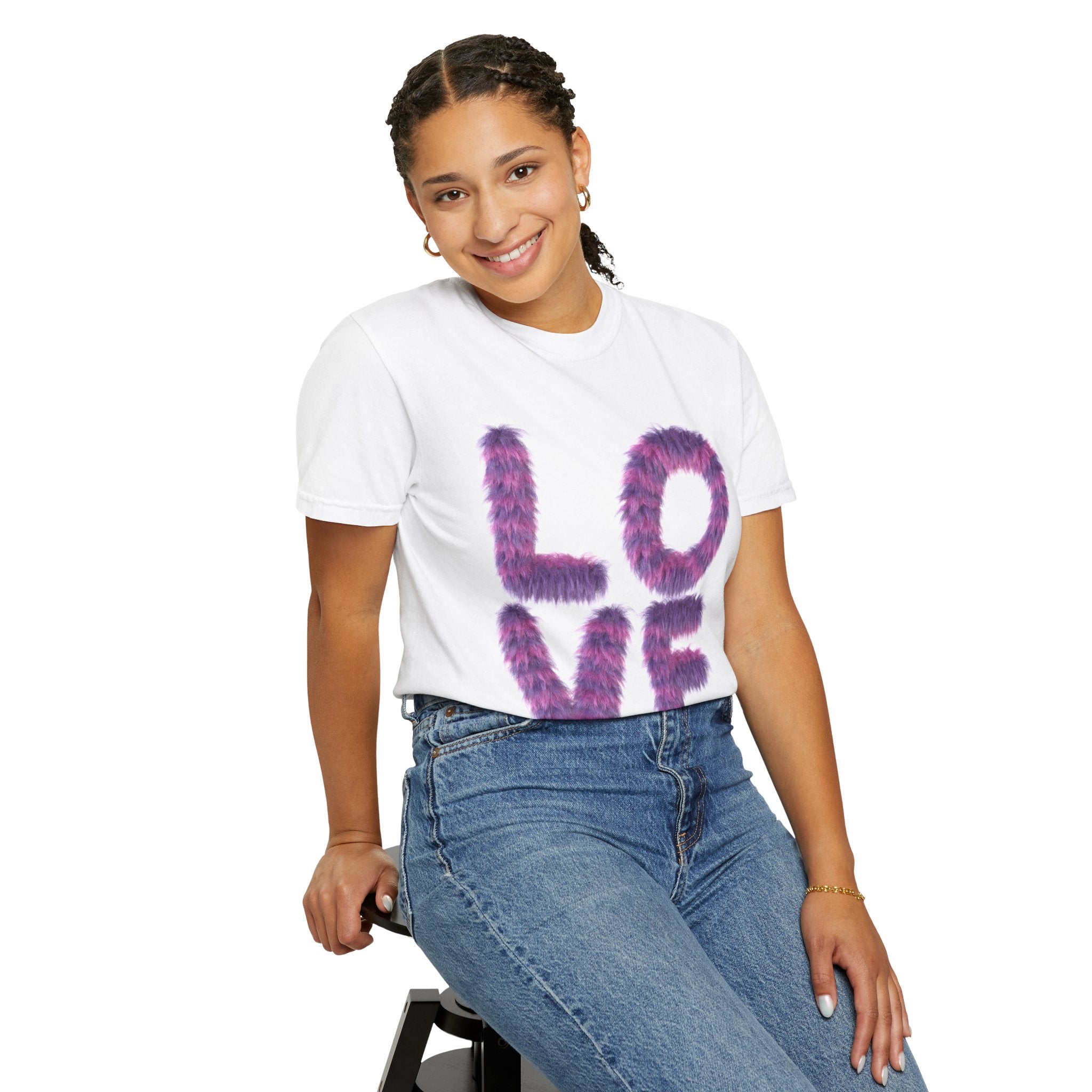 Fuzzy Love Tee - Soft Graphic Unisex T-shirt for Casual Style