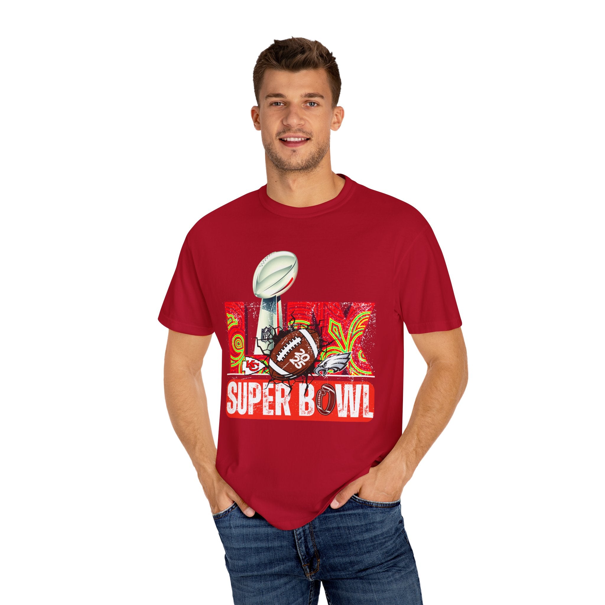 Dyed Super Bowl T-Shirt - Celebrate Football with Style!