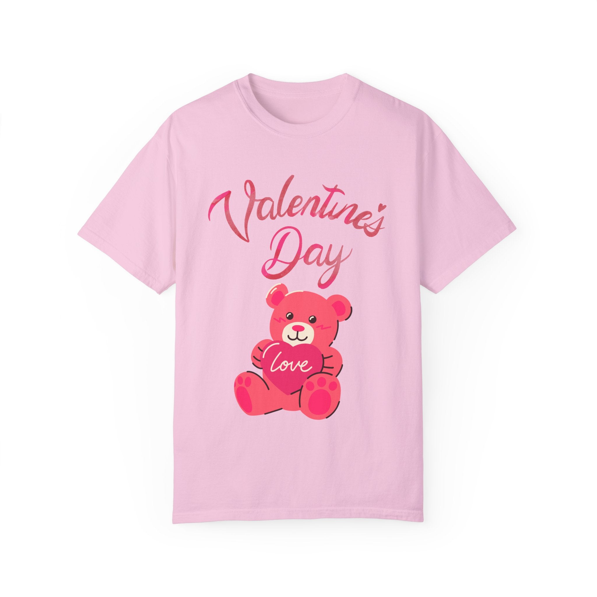 Valentine's Day Bear T-shirt - Unisex Garment-Dyed Tee